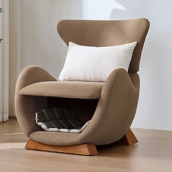Merax Fauteuil De Relaxation-canapé Simple-fauteuil Adapté Aux Animaux De Compagnie-brun