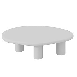 Acheter JLC KREATION Table basse organique en fibre de ciment écru 120cm RITA