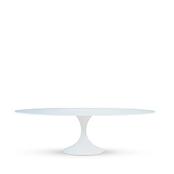 JLC KREATION Grande table à manger forme organique 280cm CALISIA couleur blanc
