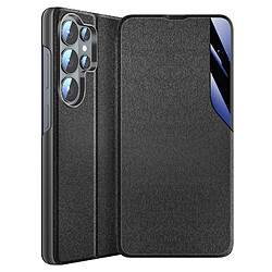 Avizar Étui Clapet pour Galaxy S26 Ultra Conception Bi-Matière avec Fonction Support Noir