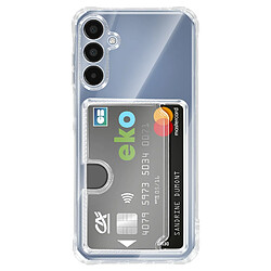 Avizar Coque pour Galaxy A15 avec Porte-cartes Intégré et Coins Renforcés Transparent