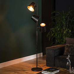 JLC KREATION Lampadaire industriel en métal abat-jour orientable KALVI