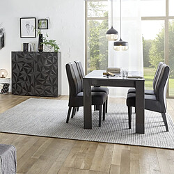 Avis JLC KREATION Table à manger moderne laqué gris 180cm CAPRI