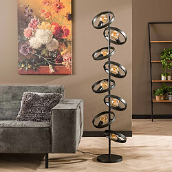 Avis JLC KREATION Lampadaire design industriel en métal avec anneaux ERVO 2