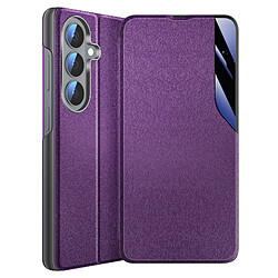 Avizar Étui Clapet pour Galaxy S26 Conception Bi-Matière avec Fonction Support Violet