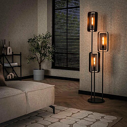 JLC KREATION Lampadaire industriel en métal perforé 3 lampes MARIA