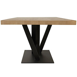 JLC KREATION Table de salle à manger moderne avec pied design 200cm RACHA pas cher