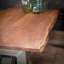 Acheter JLC KREATION Table haute en bois massif d'acacia ERNEST