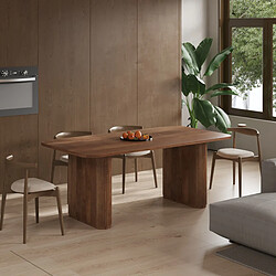 JLC KREATION Table à manger ovale en bois de manguier 200cm JEANNE