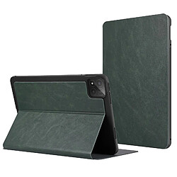 Avizar Étui Folio pour Xiaomi Pad 8 / Pad 8 Pro Effet Cuir avec Support Intégré Vert foncé