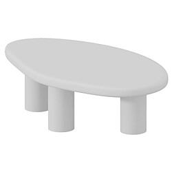 JLC KREATION Table basse organique en fibre de ciment écru 120cm RITA pas cher