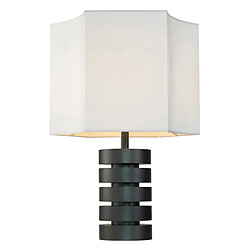 JLC KREATION Lampe à poser en métal noir avec abat-jour PURA