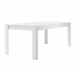 JLC KREATION Table à manger design laqué blanc 180cm MADO