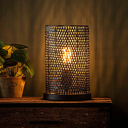 JLC KREATION Lampe à poser en métal perforé MARA