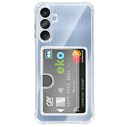 Avizar Coque pour Galaxy A25 avec Porte-cartes Intégré et Coins Renforcés Transparent