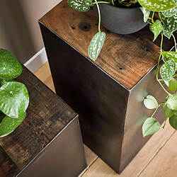 Avis JLC KREATION Colonne pour fleurs en bois et métal Hauteur 50cm TARA