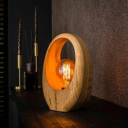 JLC KREATION Lampe à poser moderne en bois naturel CARY