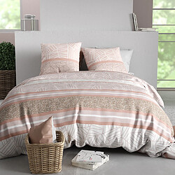 Atelier du coton Parure housse de couette imprimée 100% coton 57fils TRINE 