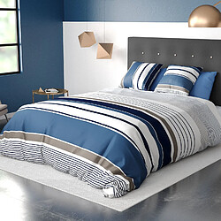Atelier du coton Parure housse de couette 100%coton 57fils belize pas cher