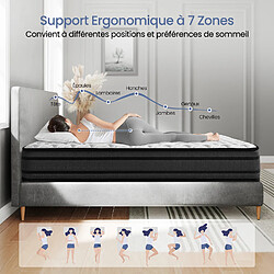 Acheter Matelas 160x200 cm INRE Très épais 25 cm, Mousse HR, Réversible, Hypoallergénique