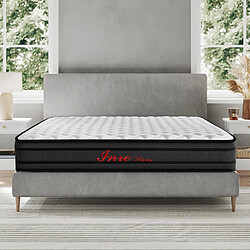 Matelas 140x190 cm INRE Très épais 25 cm, Mousse HR, Réversible, Hypoallergénique