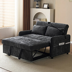 Merax Canapé Convertible - Canapé Lit 2 Places - Ubs - 129x163x81cm - Gris