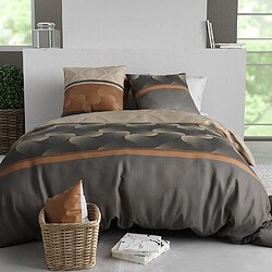Atelier du coton Parure de couette 100% coton 57fils jaspe 