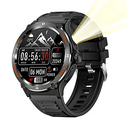 INF Montre connectée avec moniteur d'activité, de fréquence cardiaque et de sommeil Black