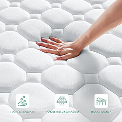 Acheter Matelas 140x190 cm INRE, Mousse HR, Épaisseur 22cm, Confort Ferme, Réversible