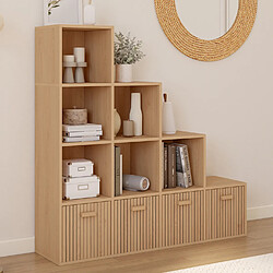 Idmarket MEUBLE RANGEMENT EN ESCALIER