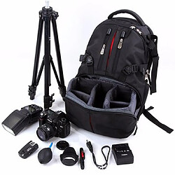 Generic Home Sac à dos en nylon étanche et antichoc pour appareil photo, ordinateur portable, Canon/Nikon SLR