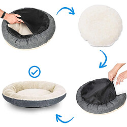 Avis ACAZA Lit pour Chien - Lit pour Chat - Donut - Ø 55 cm - Gris Foncé