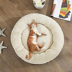 ACAZA Lit pour Chien - Lit pour Chat - Donut - Ø 55 cm - Gris Foncé
