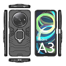 Htdmobiles Coque pour Xiaomi Redmi A3 / Poco C61 4G - housse etui rigide anti choc + film ecran - NOIR