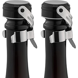 Vendos85 2 Bouchon de vin et champagne réutilisable en acier inox