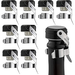 Vendos85 8 Bouchon de vin et champagne réutilisable en acier inox