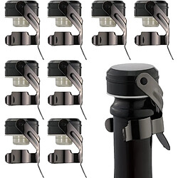 Vendos85 8 Bouchon de vin et champagne réutilisable en inox et silicone
