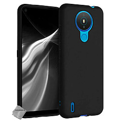Htdmobiles Coque silicone gel fine pour Nokia 1.4 + film ecran - NOIR Housse etui coque pochette silicone gel fine pour Nokia 1.4 + film ecran - NOIR