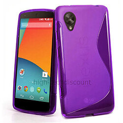 Htdmobiles Housse etui coque pochette silicone gel pour Google Nexus 5 + film ecran - MAUVE 
