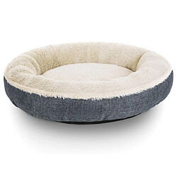ACAZA Lit pour Chien - Lit pour Chat - Donut - Ø 55 cm - Gris Foncé