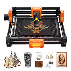 Graveur Laser ACMER S2 12W : Zone 130x130mm, Compatible LightBurn, pour Bois, Acrylique, Cuir