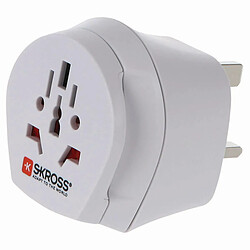 Skross Adaptateur de Voyage 2-en-1 Universel pour Angleterre 13A Blanc