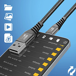 Avis Bluestar Blue Star Câble USB vers USB-C 3A Charge Synchronisation Nylon Tressé 1.2m Noir