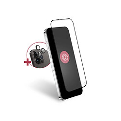 Force Glass Verre d'Écran 2.5D pour iPhone 15 Pro avec Protège-lentilles Transparent