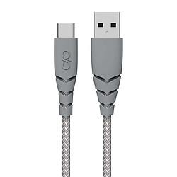 Force Power Câble Ultra-renforcé USB A/USB C 1,2m 3A Gris