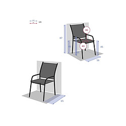 Lot de 4 fauteuis sde jardin en texaline Piazza Noisette/café - Hespéride pas cher