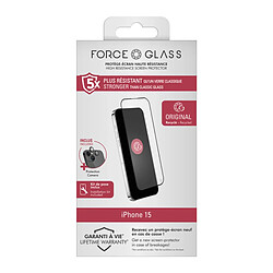 Avis Force Glass Pack de Protection pour iPhone 15 Ultra-Résistante Transparent