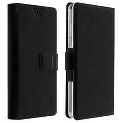 Housse folio Etui portefeuille universel smartphone Noir taille XL - Akashi