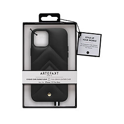 ARTEFAKT Coque pour iPhone 12 Pro Max en Cuir Louvre Noir pas cher