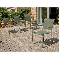 Lot de 4 fauteuils de jardin en texaline Piazza Laurier - Hespéride